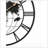Large Metal Wall Clock, Modern Silent World Map Wall Clock With Pointers, Decorative For Living Room, Entryway, Dinning Room, Bedroom