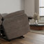 Fauteuil relevable moelleux en tissu colombe Lucie