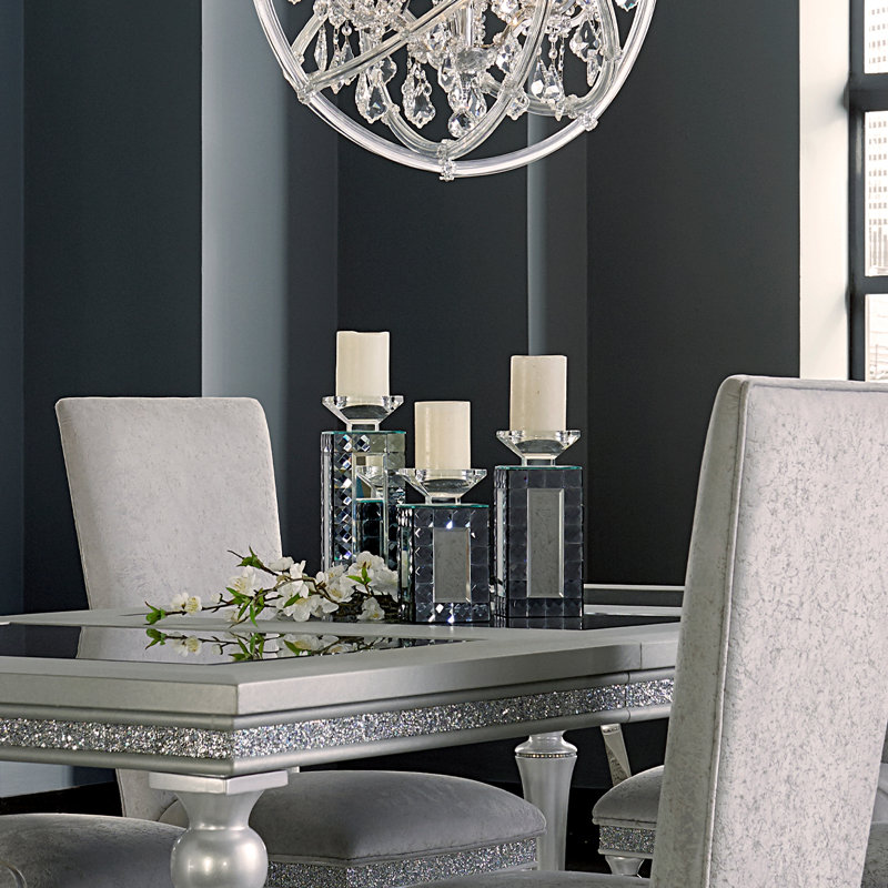 Ensemble de chandelles de table 6 pièces Montreal, H 8,25 po x l 4,25 po x P 4,25 po