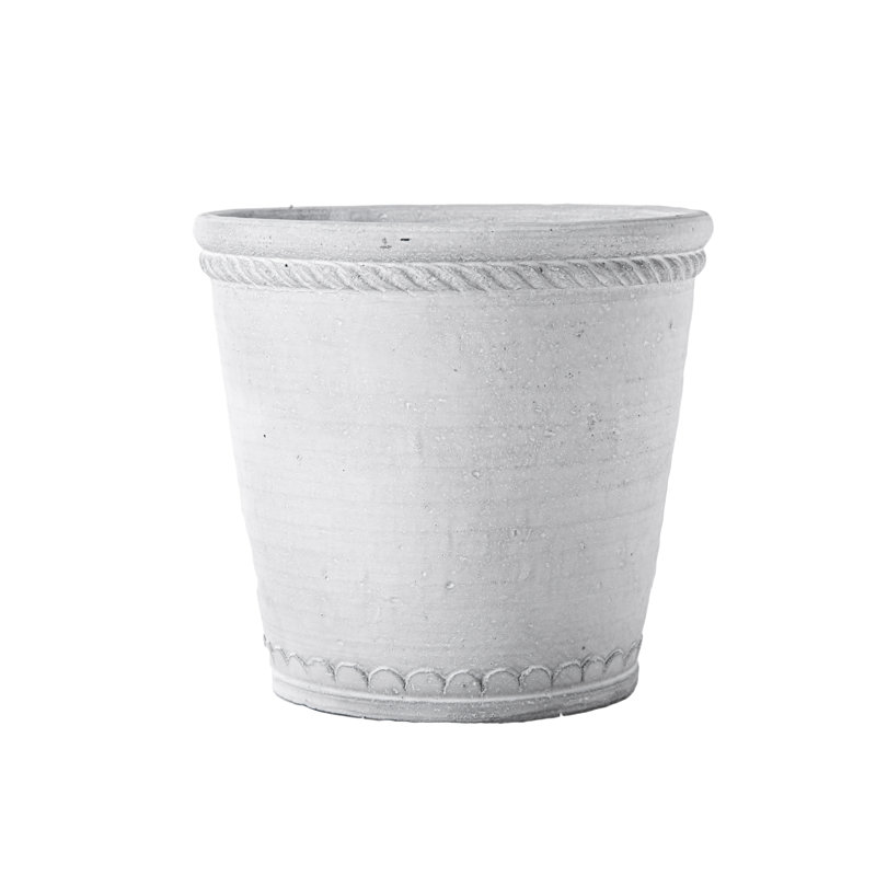 Concrete Pot Planter, Gray, 7.25" H x 7.75" W x 7.75" D