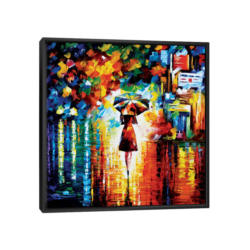 Rain Princess, reproduction d'art sur toile tendue, H 18 po x l 18 po x P 1,5 po, Toile avec cadre noir, Pas de tapis