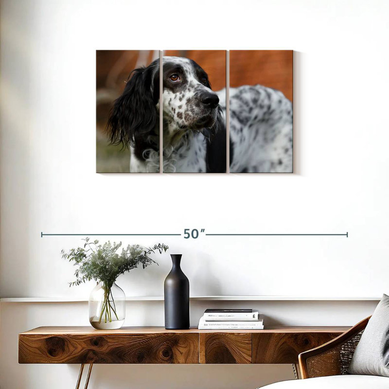 Spotted English Setter, 20" H x 33" W