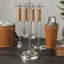 Leather Stitched 5-Piece Bar Tool Set