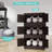 Retro Brown, 20" Side Wide Folding Storage Cabinet ,4 Tiers,19.69"×11.81"×40.55",Collapsible Storage Bins With Magnetic Door, Plastic Storage Cabinet With Wheels-2064390423