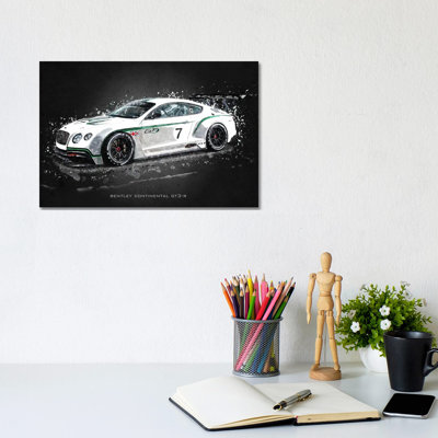 Bentley Continental GT3-R by Gab Fernando - Wrapped Canvas Print
