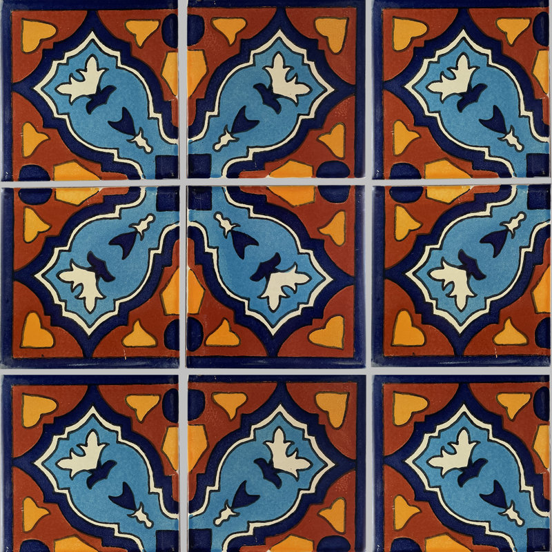 Carrelage de coin mexicain 4 pièces 4,2 "x 4,2" TalaMex Santa Barbara