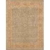 Wool Oriental Area Rug in Beige/Gray/Red