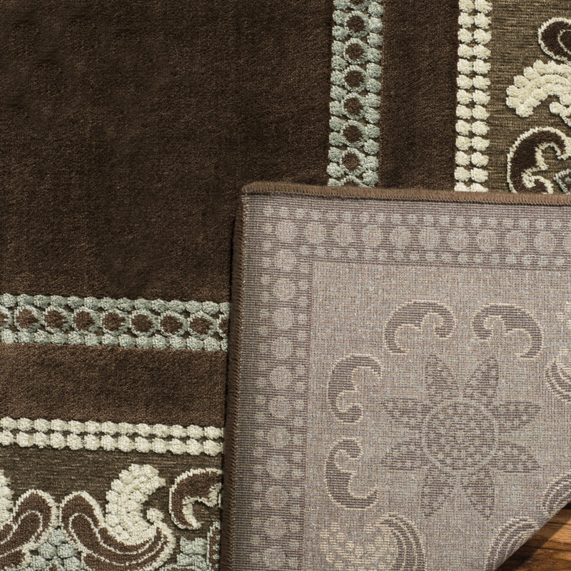 Tapis brun/ivoire oriental Taj Mahal, Rectangle 8 pi x 11 pi 2 po