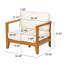 Fauteuil club extérieur Avanti moderne en bois d'acacia massif avec coussins moelleux et structure aux lignes épurées-135359540