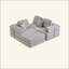 Canapé désossé, canapé modulaire compressé avec méridienne, canapé modulaire à assise profonde et canapé modulaire en chenille avec mousse à mémoire de forme, sans assemblage requis-1068106495