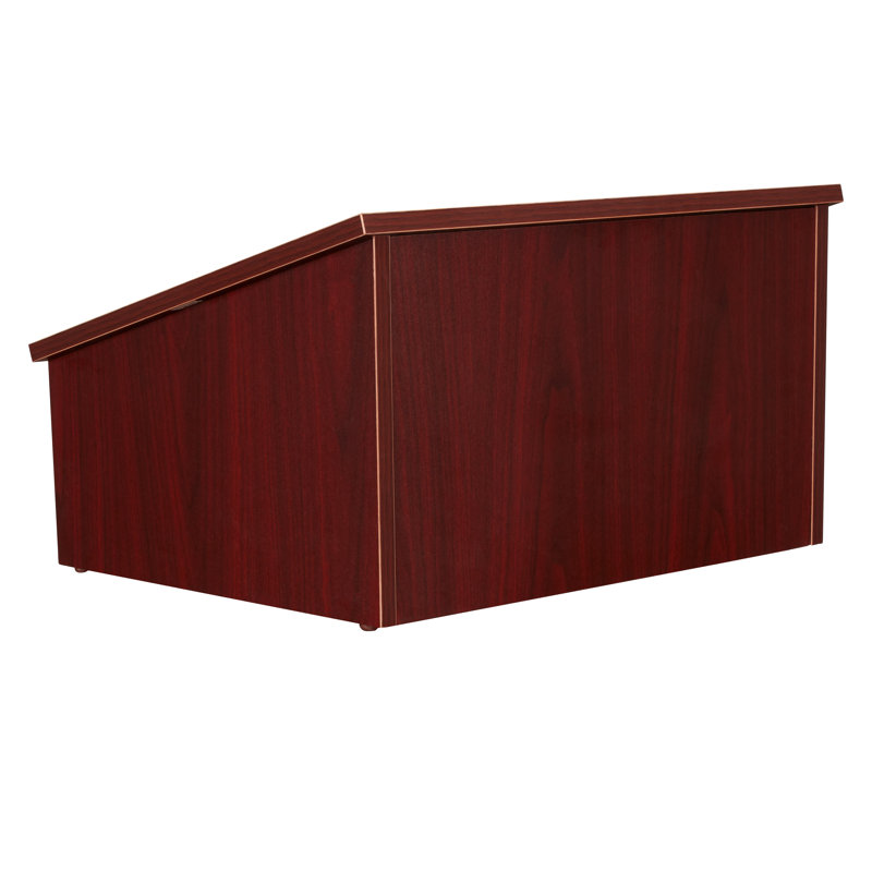 Mahogany 13.75'' Wood Tabletop Lectern with Storage