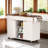 52" Luxury Fluted Kitchen Island with Drop Leaf & Power Station-1808003631