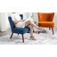 72 cm Wide Velvet Wingback Accent Chair with Button-Tufted Back-591419225