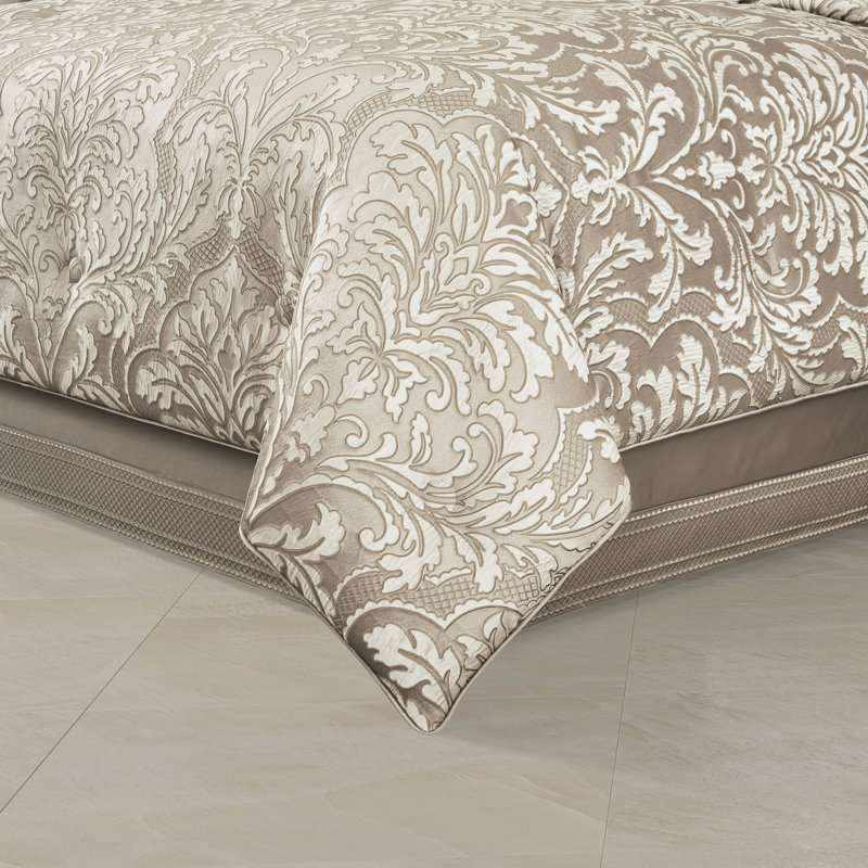 Brunello - Flax King 4Pc. Comforter Set, King Comforter + 3 Additional Pieces