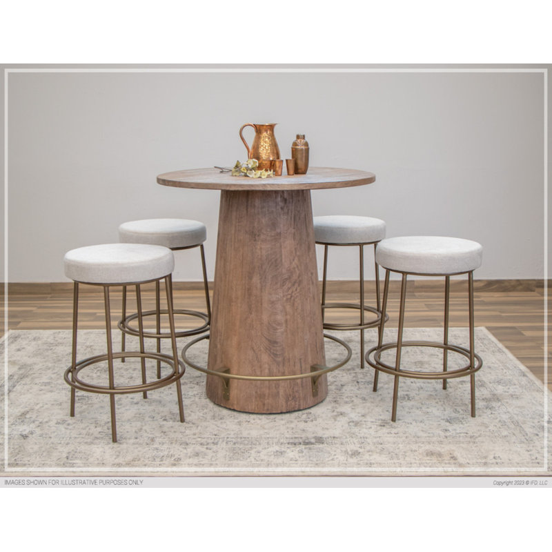 Kulo Round Solid Wood Dining Table