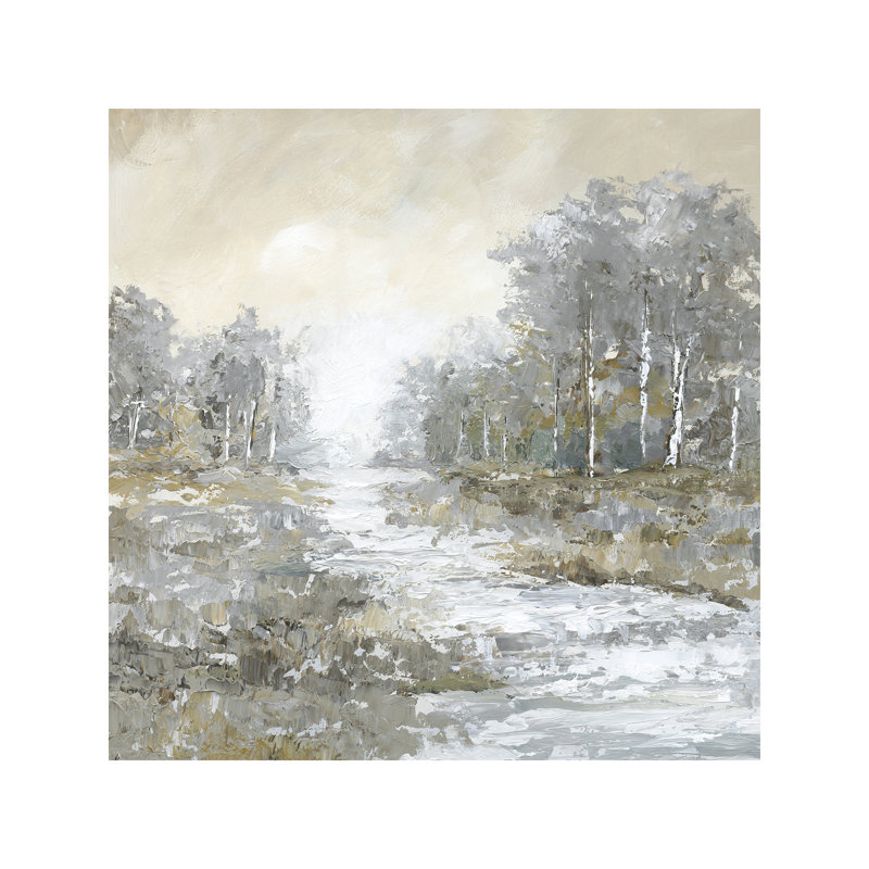 Babbling Brook II by Nan - Wrapped Canvas Painting, 45.72 cm H x 45.72 cm W x 1.91 cm D