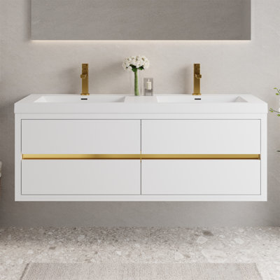 Wall-Mounted Bathroom Vanity With Sink