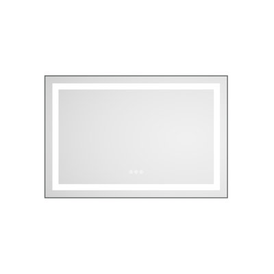 36" X 24" LED Bathroom Mirror With Front And Backlight, Wall Mounted Vanity Mirror With Aluminum Frame, Anti-Fog, Memory, 3 Colors, Stepless Dimmable