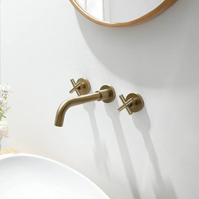 Wall Mounted Optional 2-handle Bathroom Faucet