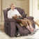 Manual Soft Chenille Fabric Reclining Chair with Heated and Massage Functions