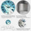 Nuage blanc sur marbre bleu II - horloge murale moderne-1049953859