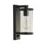 Henbury Satin Black 29cm H Outdoor Armed Sconce