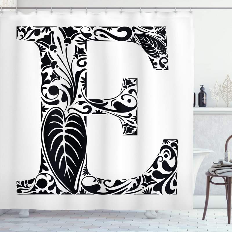 Shower Curtain with Hooks Included, 75"H x 69"W