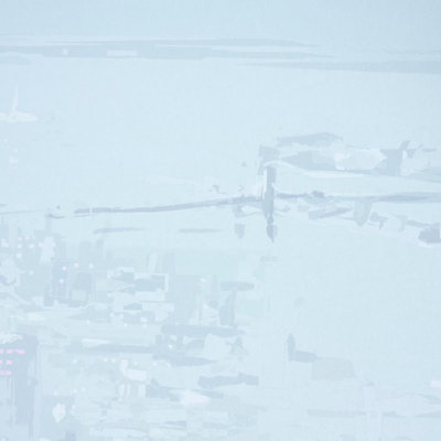 Schumacher X Le papier peint d'horizon de New York, le campeur de New York, par Patrick Campion