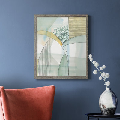 Mint Reflection I, toile encadrée de qualité supérieure - prête à être accrochée