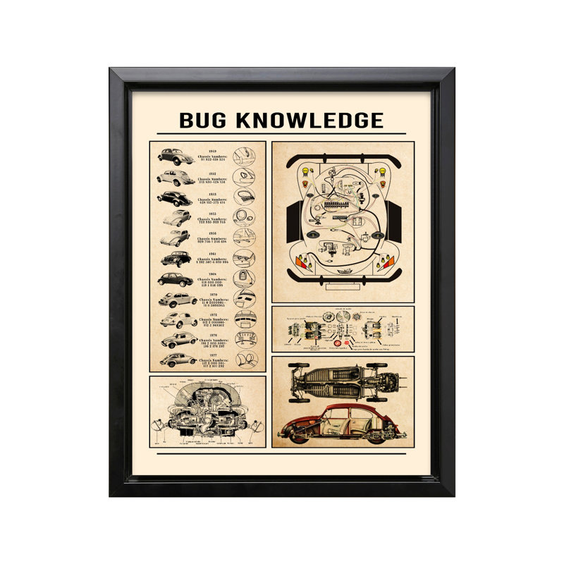Bug Knowledge, 16"H x 20"W, Canvas, Black Framed