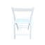 Chaises pliantes blanches de 2 personnes, bois massif, siège à dossier ouvert confortable, peu encombrant, solide et, pour plusieurs emplacements, bois pliable limité à 220 lb 2, conception d'espace, pour tout endroit, léger,