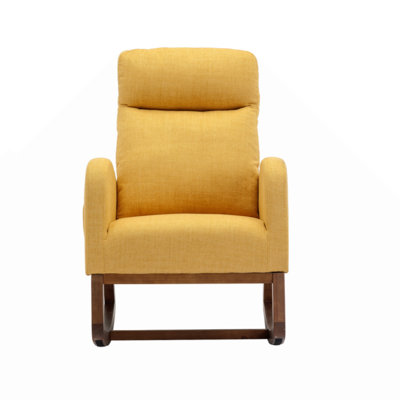 Modern Soft Arm Rocking Chair Upholstered Rocking Chair