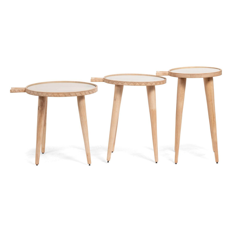 Ethiopian Coffee Tray Table, 21.5" H x 16.5" W x 16.5" D