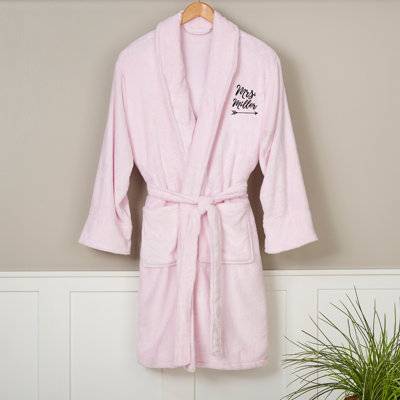 Mrs. Embroidered Luxury Fleece Robe