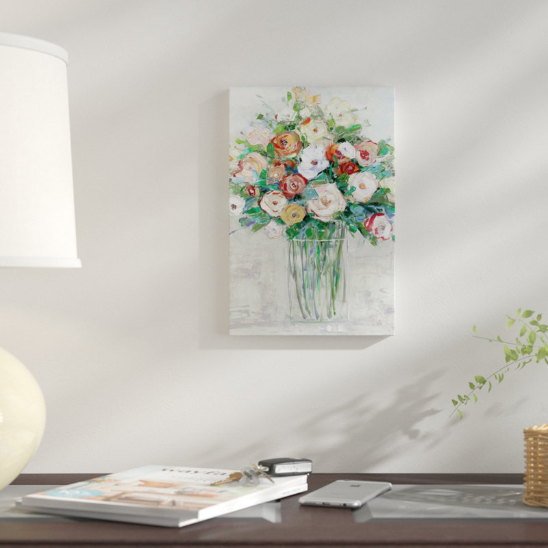 « mid-summer medley », reproduction de peinture à l’huile sur toile tendue, H 18 po x l 12 po x P 1,5 po, Pas de tapis