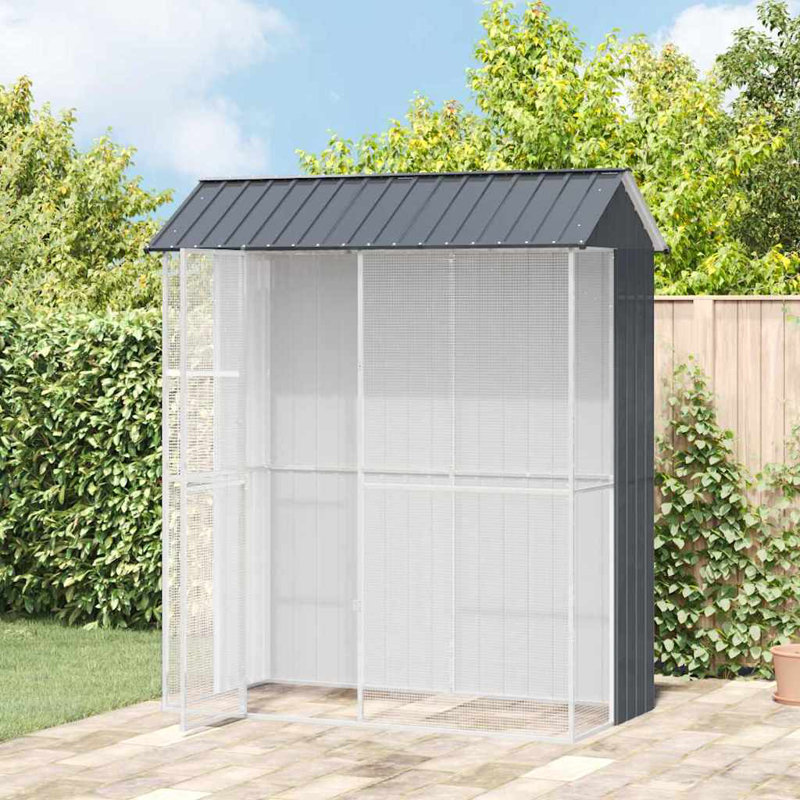 247cm Steel Floor Bird Cage, Anthracite