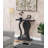 Console Table - Modern Sofa Table With Storage Shelves, Narrow Entryway Hall Table For Living Room, Display Accent Table, Black Faux Marble And Weathered Grey