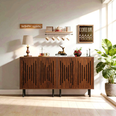 Armoire rustique, ensemble de 2 armoires de rangement, buffet classique