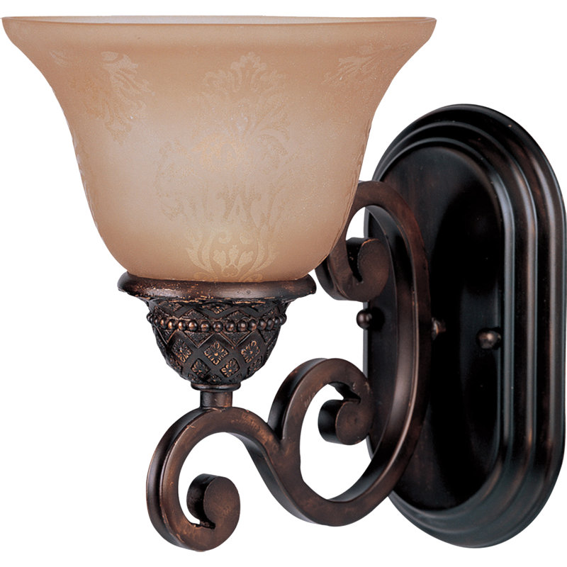 Hopson Steel Armed Sconce, Screen Amber
