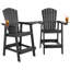 Outdoor Tall Adirondack Chairs With Connecting Tray-1063293682