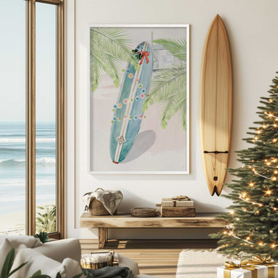 Holiday Surfboard by the Sea Print