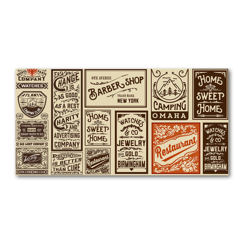 Ads And Labels - Wrapped Canvas Print