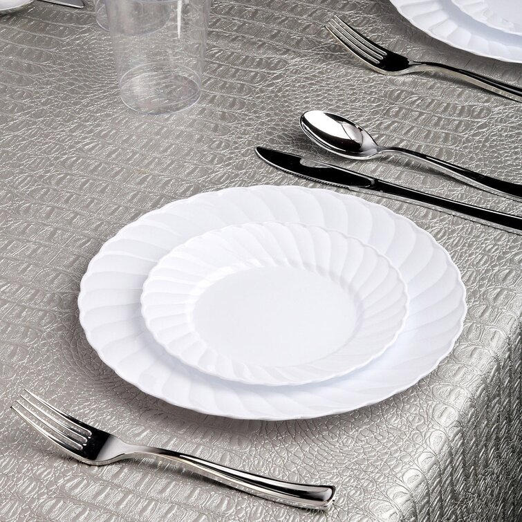 Disposable Plastic Wedding Dinner Plate for 10 Guests