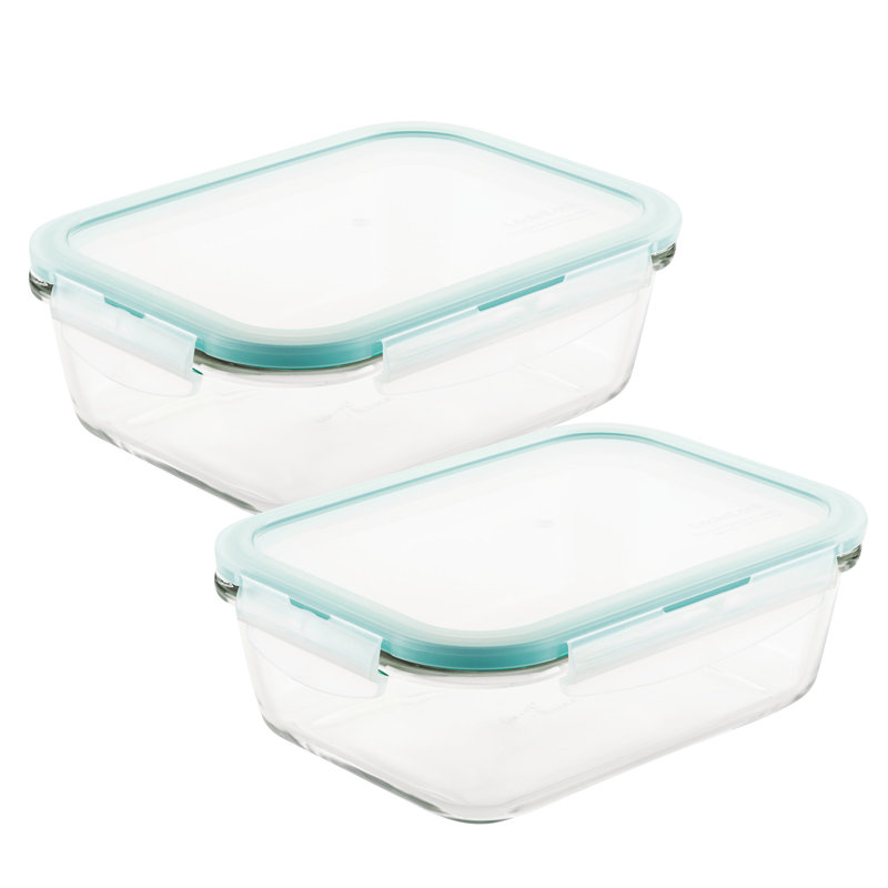 Purely Better™ Glass Food Storage - Set of 2 Containers and 2 Lids