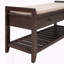 Banc de rangement polyvalent pour hall d'entrée avec siège rembourré, tiroirs et range-chaussures-129209031-129209033