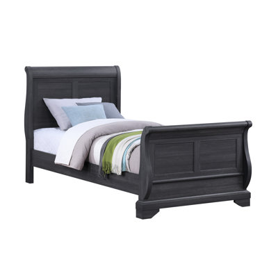 Charcoal Sleigh Bed Frame