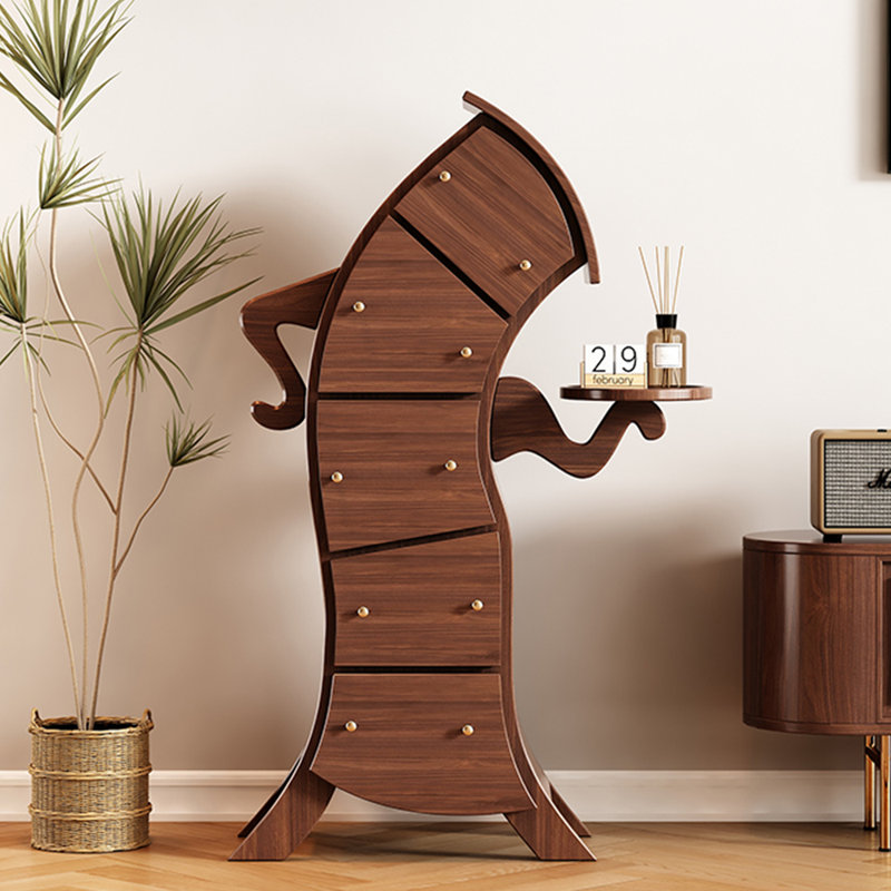Solid wood lockers with crooked necks