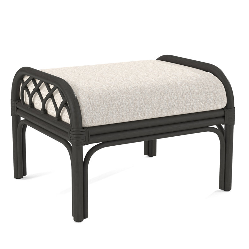 Edgewater Ottoman, Snow Crypton Performance; 0884-91, Aged Barrel
