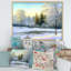 «Beautiful Winter River Landscape Pendant Sunset», peinture sur toile-67466351-67466366