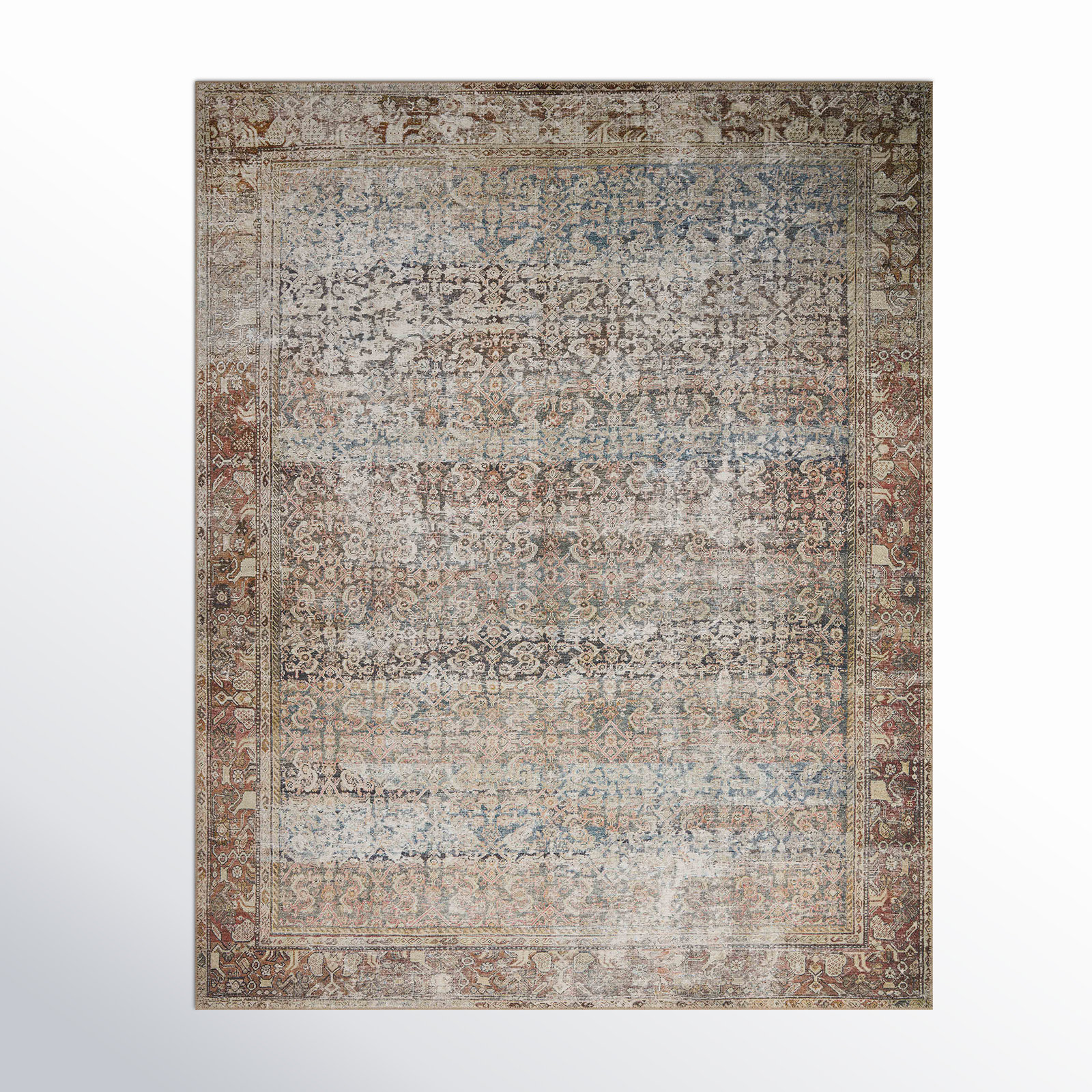Amber Lewis x Loloi Georgie Multi Spice Oriental Rug, Rectangle 2' x 5'